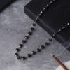 Karungali Malai Silver Cap Plated Necklace